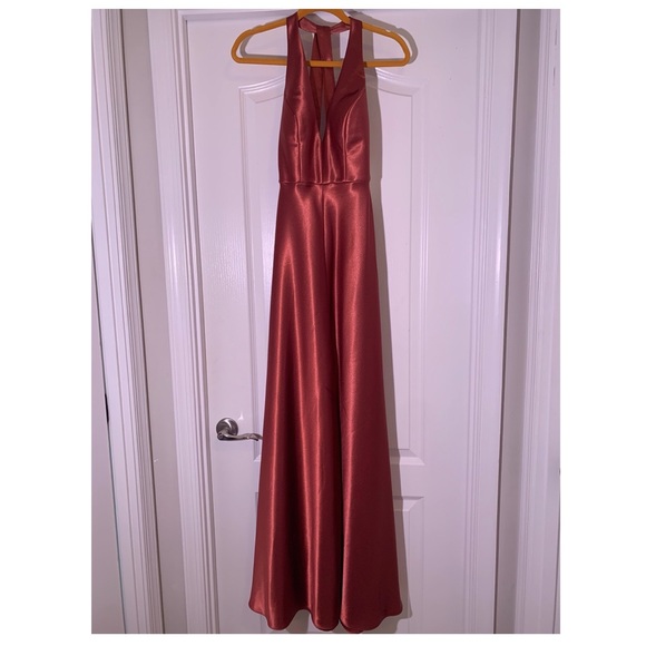 COPY - Jenny Yoo satin bridesmaid “Corrine” dress in color English Rose . Size … - Picture 6 of 6